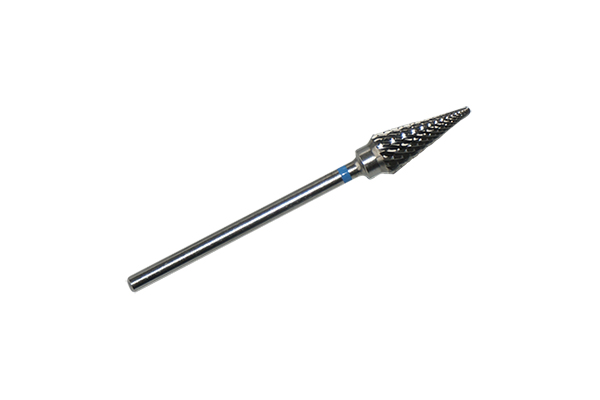 Fine crosscut carbide bur, conical